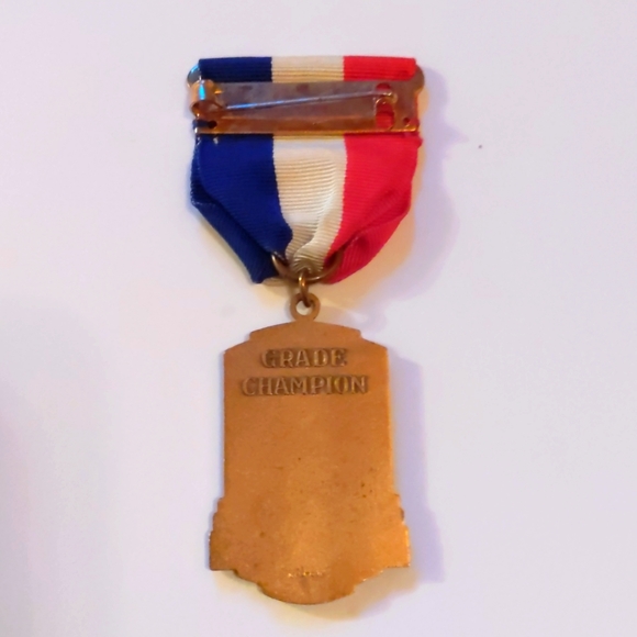 Orig. 1949 BOSTON HERALD SPELLING BEE Class Champion Medal by L.G. Balfour Co. - Picture 2 of 6